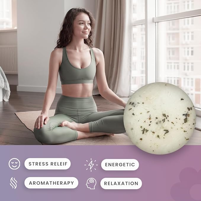 Shower Steamers Gift Set – 6 Aromatherapy Shower Bombs with Essential Oils – Relaxation & Stress Relief Spa Gift for Women & Men – Natural Self-Care Shower Fizzies – Home Spa Kit – De-Stress Scents