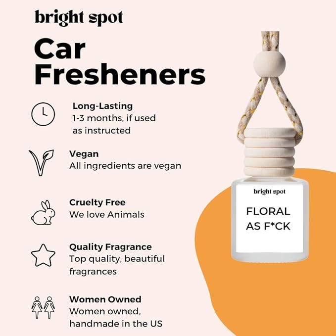 Bright Spot Man Cave Car Air Freshener - Premium Car Hanging Diffuser, Long-Lasting Fragrance up to 120 days for Auto and Home | Sophisiticated & Woody |Tobacco, Vanilla, Woods | 2-Pack