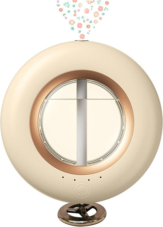 120ML Essential Oil Diffuser, 4 Mode Cyclic Mist, Auto Shut-Off, Aromatherapy Diffuser with Night Light for Bedroom and Home (Beige)