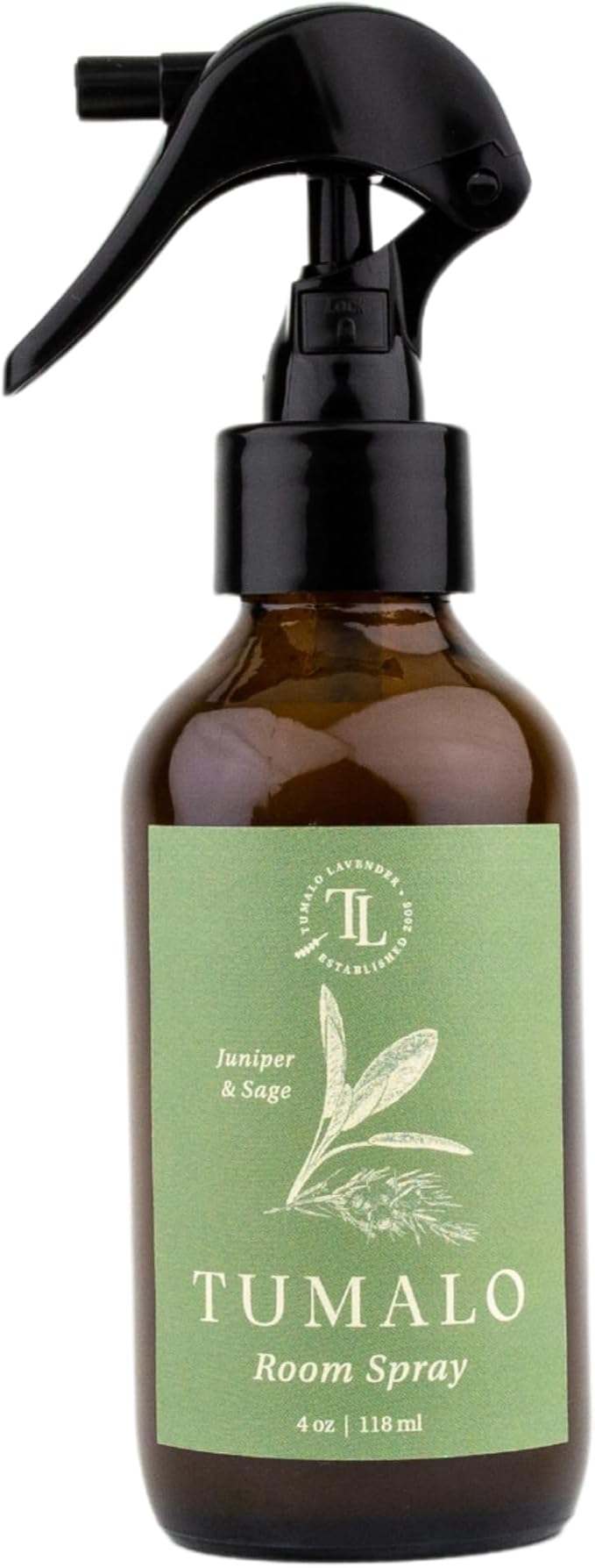 Room Spray - Sophisticated, All-Natural Home Fragrance, Pure Essential Oil Air Freshener & Odor Eliminator, Refreshing Scent, Made in the USA, Juniper & Sage, 4 oz Glass Bottle