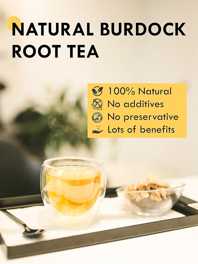 TeeLux Burdock Root Tea Bags, Pure Natural Burdock Root, Caffeine Free, Premium Herbal Tea, 100 Tea Bags