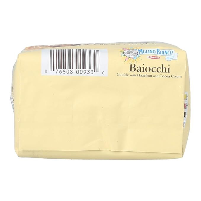 Mulino Bianco Baiocchi Cookies – Pack of 10 (7.05oz Bags) – Authentic Italian Biscuits with Chocolate Hazelnut Cream Filling – Perfect Snack or Coffee Companion – Made with Natural Ingredients and No Palm Oil