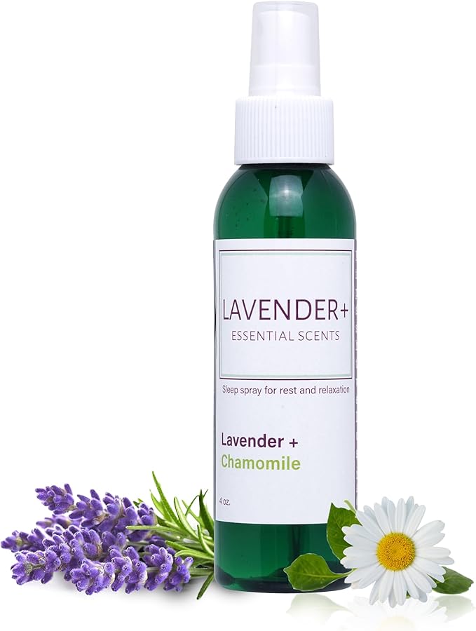 Lavender Sleep Spray for Pillows, Linens & Pajamas – Natural Calming Lavender & Chamomile Aromatherapy Mist with Amethyst & Reiki Energy. Deep Sleep + Bedtime Relaxation for Adults & Kids. 4 ounce (1)