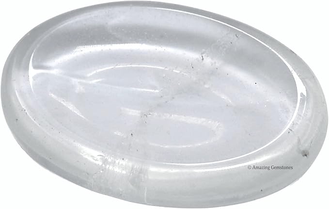 Amazing Gemstone Clear Quartz Crystal Worry Stone Crystals and Healing Stones - Worry Stones for Stress Relief Gift - Piedra Crystal Fidget for Meditation - Unique Stocking Stuffers and Birthday Gift