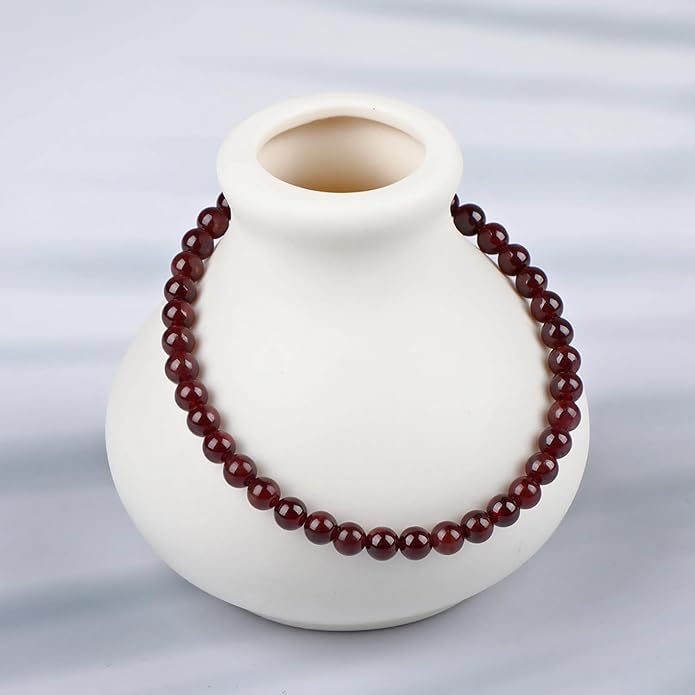 LPBeads Handmade Natural Gemstone Stretch Elastic Bracelet Healing Crystal Round Stone Beads Jewelry Gifts for Women Men