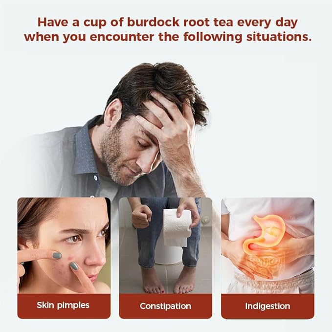 WOTIHA-Natural Burdock root tea 150g.75 Herbal Tea Bags.Non-GMO • Additive-Free • Caffeine-Free • Sugar-Free • Vegan