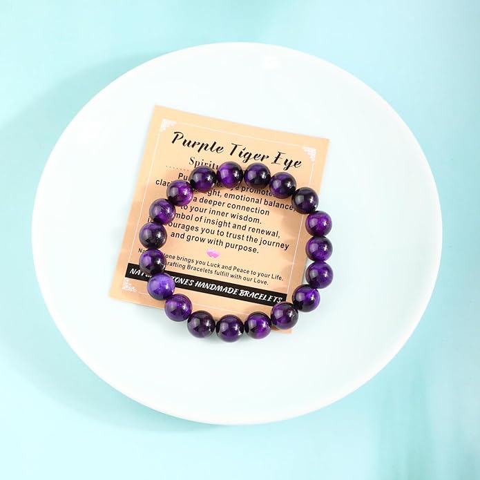 AD Beads 4mm6mm8mm10mm Handmade Bracelet - Natural Gemstone for Peace and Tranquility - Meditation, Yoga, Healing and Energy Gift for Unisex