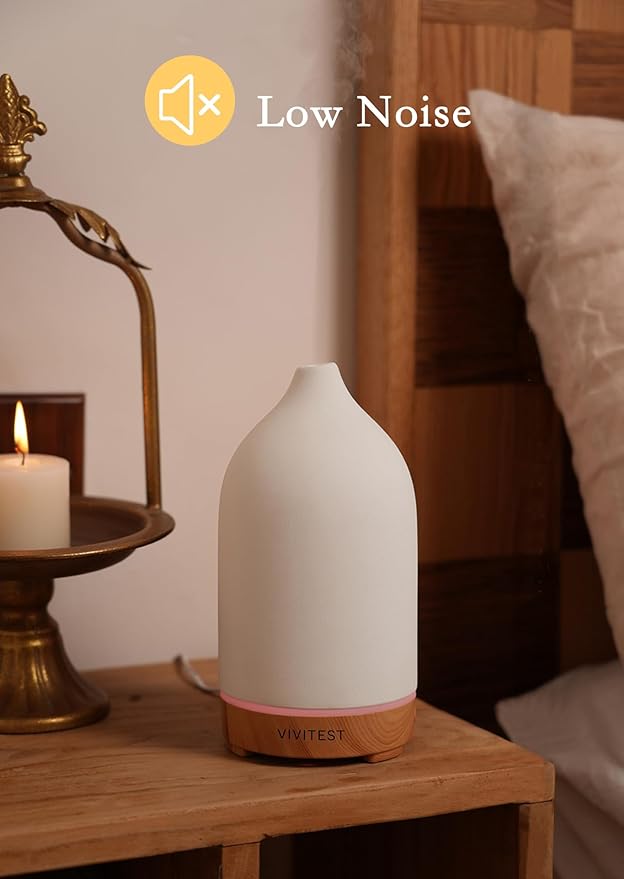 VIVITEST Stone Diffuser,200ML Diffusers for Home,Ultrasonic Aromatherapy Essential Oil Diffuser