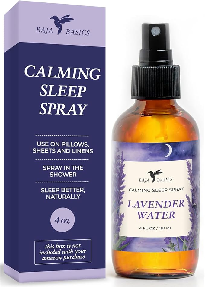 Lavender Spray for Sleep – Soothing Pillow Mist for Deep Relaxation, Stress Relief, and Restful Nights – Calming Aromatherapy for Sleeping – Lavender Linen Spray for Bedding – 4 oz