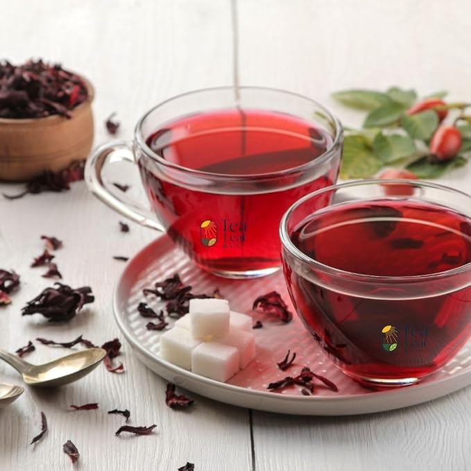 Tea Leaf & Co. Joyful 3 Pack Premium Tea Git Combo Box - Contains Sweet Hibiscus, English Breakfast Black & Turmeric Ginger Herbal Teas - Perfect for Premium Gifting (3Oz)