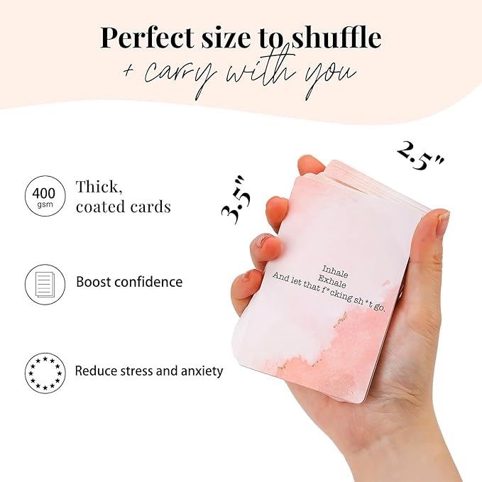 Badass Affirmation Cards - Daily Motivational and Inspirational Cards for Women