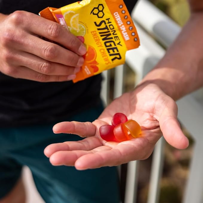 Honey Stinger Organic Energy Chew Variety Pack, 4 Pack Each of Fruit Smoothie, Citrus Splash and Pink Lemonade, Gluten Free & Caffeine Free, Energy Chews for Exercise, Endurance and Performance