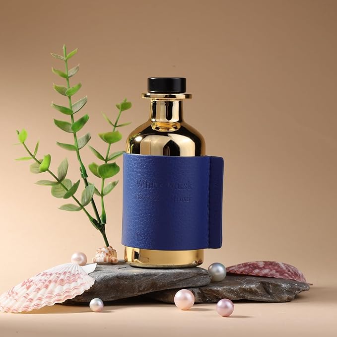 Reed Diffuser Set, Pretty Valley Home Diffuser 80Ml / 2.7 fl OZ Gift Box - Includes Reed Diffuser Sticks, Long Lasting Fragrance Oil and Glass Bottle for Office Living Room Decor (White Musk)