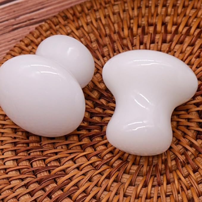 Uonlytech 2Pcs Gua Sha Facial Tools, White Jade Quartz Massage Gua Sha Rollers Stones Scraping Massage Tool for Women Home Spa