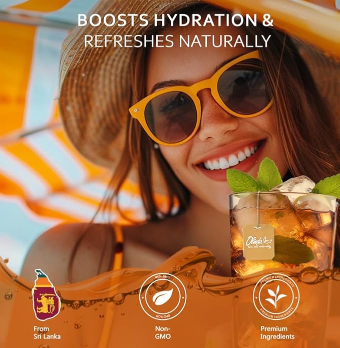 Olinda Lime & Mint Iced Tea Organic Hot and Cold Brew Refreshing Antioxidant Rich Summer Healthy Caffeinated Peppermint Tea Easy to Make Individually Wrapped 25 Tea Bags