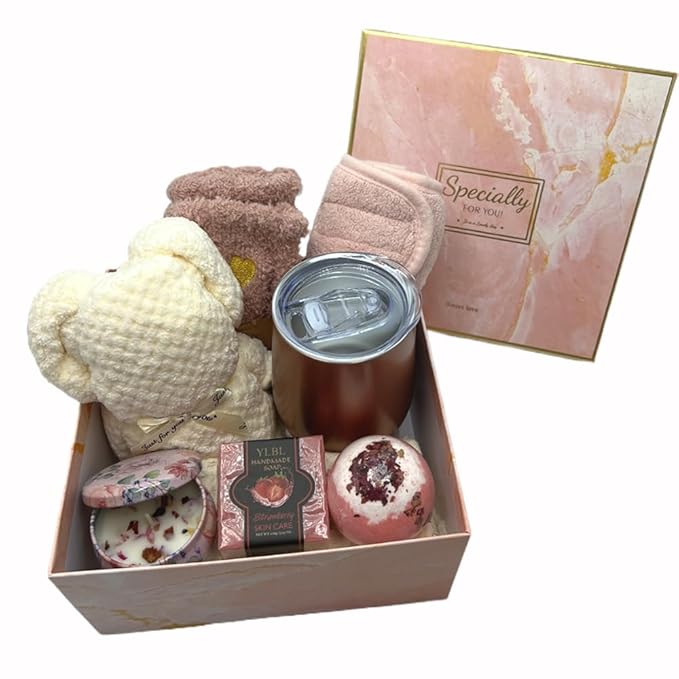 Spa Gift Baskets for Women,Luxury Self Care Gifts for Mom,Get Well Soon Gifts for Friend,Thank You Relaxing Box Gifts for Women 20th,30th,40th,50th,60th 70th 75th Birthday,Anniversary