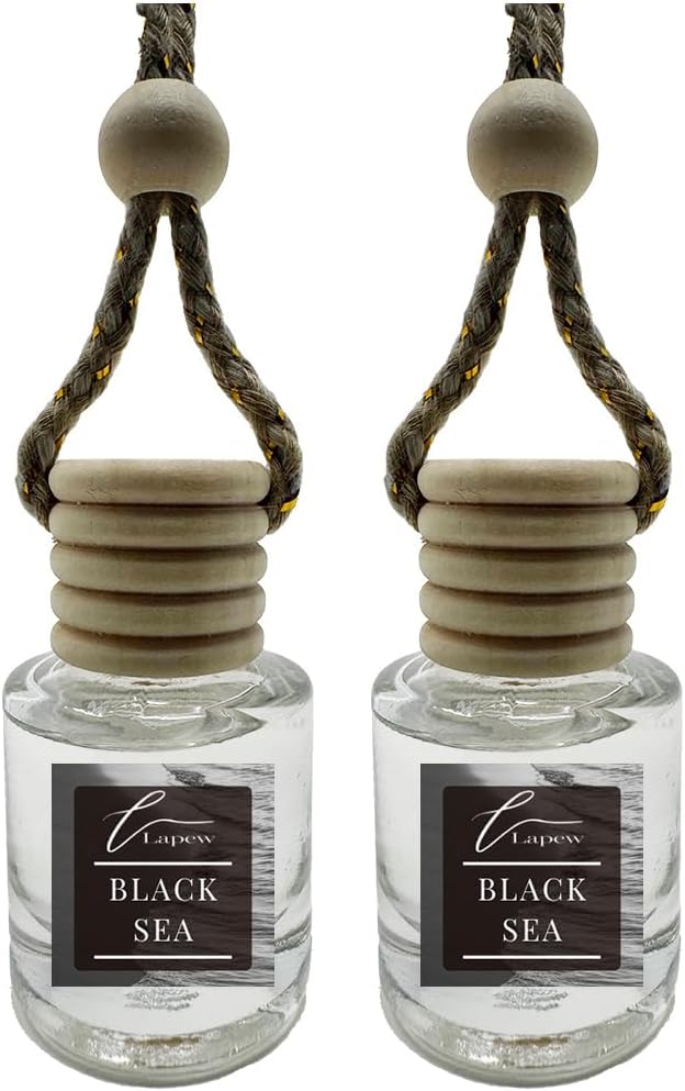 Car Air Freshener Diffuser – 2 Pack Hanging Air Freshener Diffuser (.34 Oz, Black Sea)