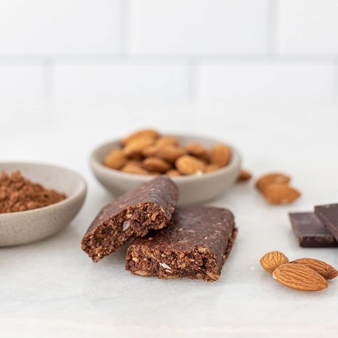 Organic Real Food Bar (Chocolate Almond Butter) Non-GMO, Gluten Free, Vegan, Nutrition Bars, Energy Bars, Super Food Simple Ingredients, Best Tasting, Healthy Snack, Breakfast Bars, Dairy Free, Soy Free, Pure Bliss Organics (1.7 oz bar, 12-Pack Case)