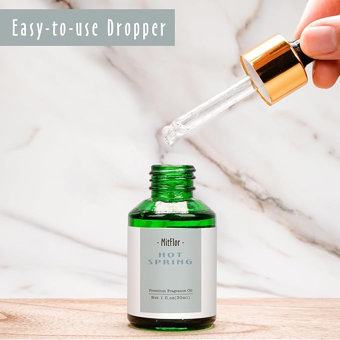 MitFlor Hot Spring Fragrance Oil, Single Scented Oil, Large Size Premium Grade Fragrance Oil for Soap & Candle Making, Aromatherapy Essential Oil, Clean & Earthy Scent for Home Fragrance, 30 ml