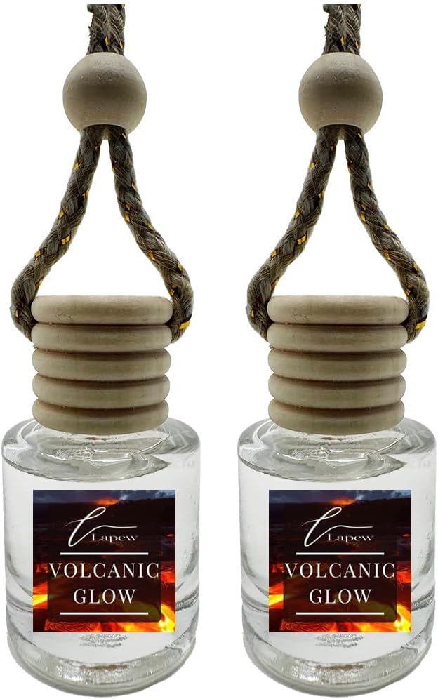Car Air Freshener Diffuser – 2 Pack Hanging Air Freshener Diffuser (.34 Oz, Volcanic Glow)