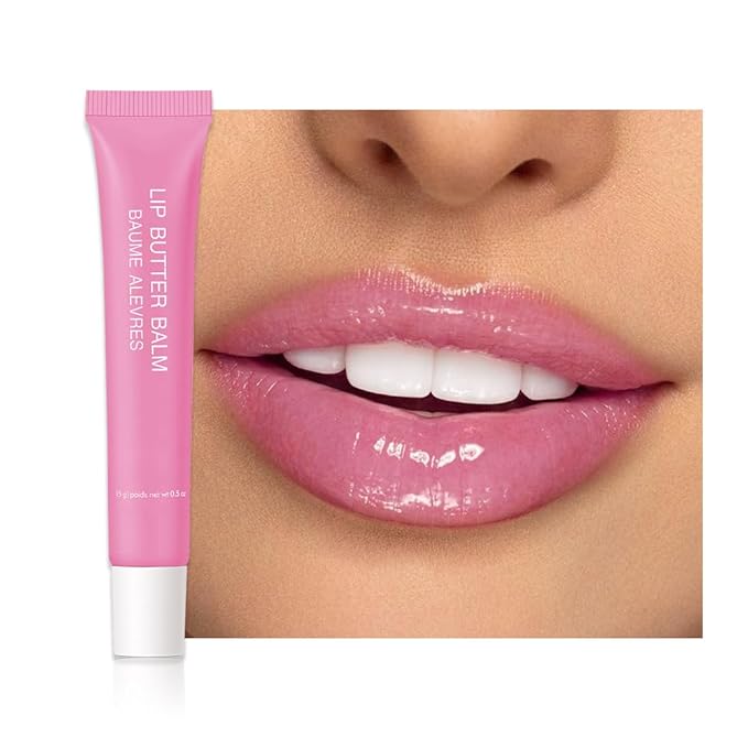 1Pcs Tinted Lip Balm Serum Makeup, Squeeze Hydrating Tint Lips Balms Serum Cosmetic, Women Care Glossy Nourishing Plumping Lip Stain Gloss Lipstick, Suitable for dry lips, Long-Lasting Color 04