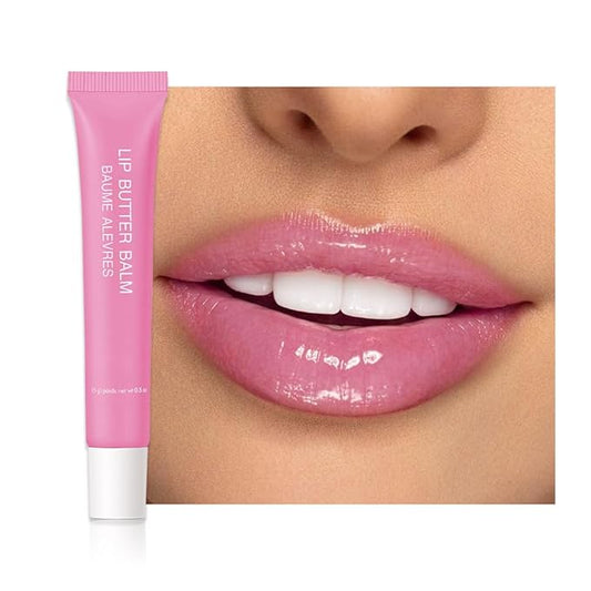 1Pcs Tinted Lip Balm Serum Makeup, Squeeze Hydrating Tint Lips Balms Serum Cosmetic, Women Care Glossy Nourishing Plumping Lip Stain Gloss Lipstick, Suitable for dry lips, Long-Lasting Color 04