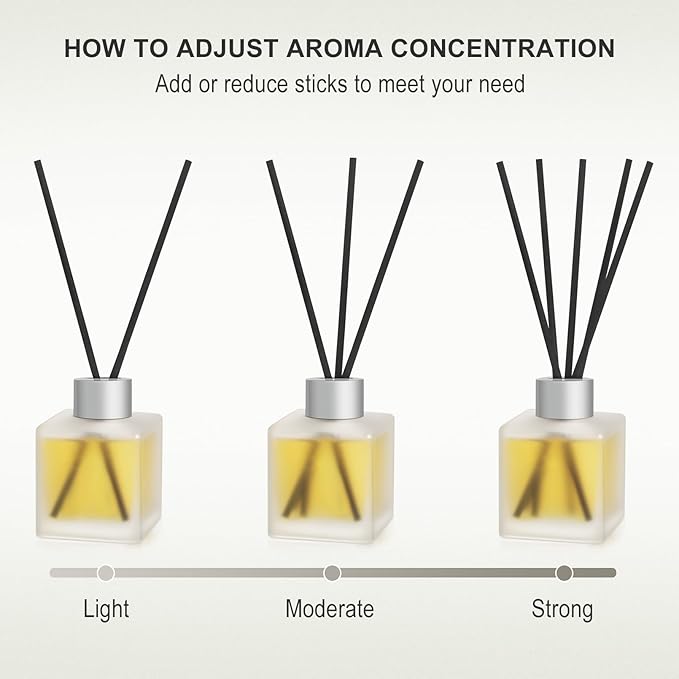 Reed Diffuser, Citrus & Orange Scented Oils Home Fragrance, 3.4fl oz(100ml) Long Lasting Fruity Air Freshener, Essential Oil for Bathroom Guest Room Decor (1-Pack)