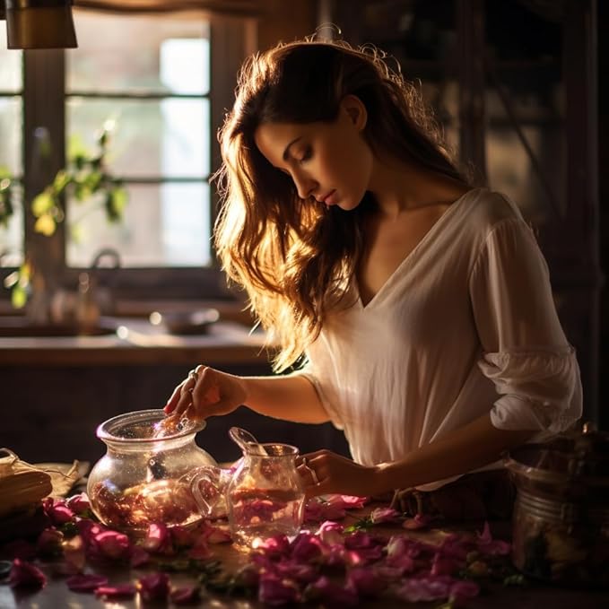 Herbs Botanica Dried Rose Petals Edible Perfect for Tea, Potpourri, Bath Bombs, Beauty Products, Resealable Bag for Freshness and Longevity Non-Toxic, Chemical-Free, 100% Non GMO 3.6 oz