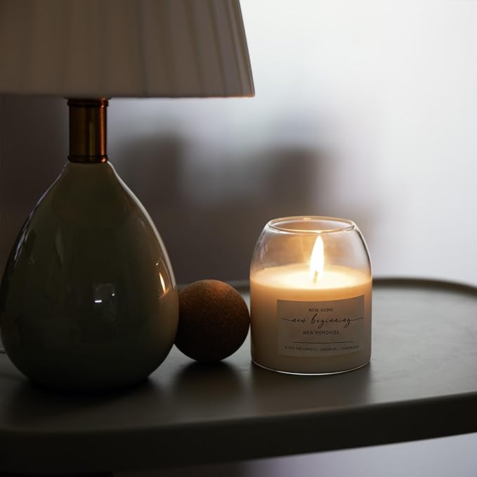 House Warming Gifts New Home,Housewarming New Home Gift Ideas for Women Men Neighbor | Soy Wax, Long-Lasting 60-Hours, Lavender (Housewarming Candle)