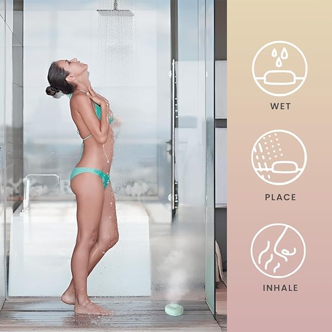 Shower Steamers Gift Set – 6 Aromatherapy Scents for Women & Men – Bloom Collection – Essential Oil Shower Bombs for Relaxation, Stress Relief & Self-Care – Spa Gift for Her or Him