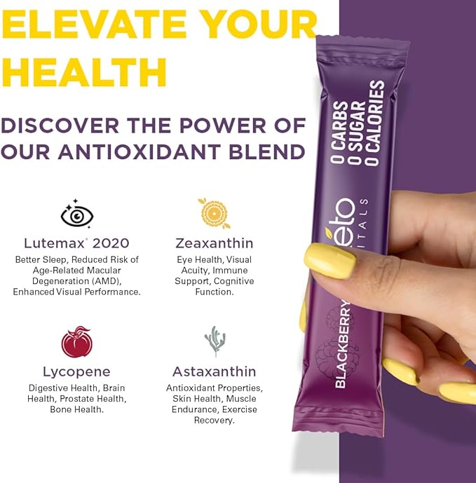 Keto Vitals Berry Electrolytes Powder Packets No Sugar | Keto Friendly Electrolytes Travel Packets | Variety Individual Stickpacks | Energy Drink Mix | Zero Calorie | Zero Carb (Berry Assorted, 30)