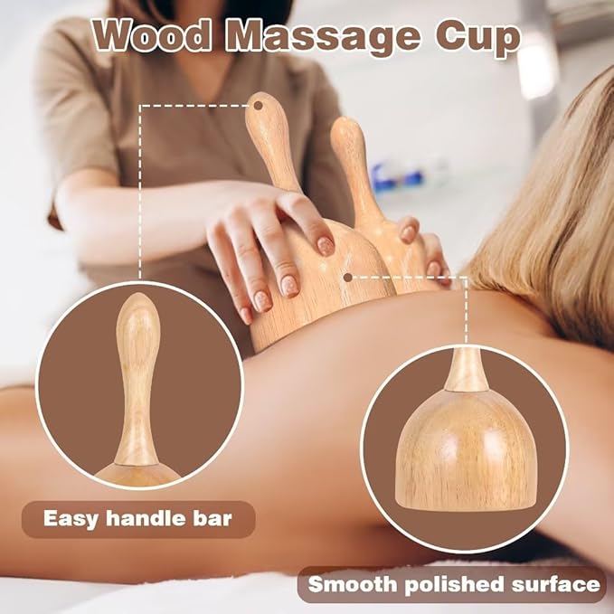JUANWAN 12-in-1 Wood Therapy Massage Tools Lymphatic Drainage Massager Wooden Massage Body Sculpting Tools Maderoterapia Kit Wood Therapy Tools for Muscle Pain Relief Body Shaping Anti-Cellulite