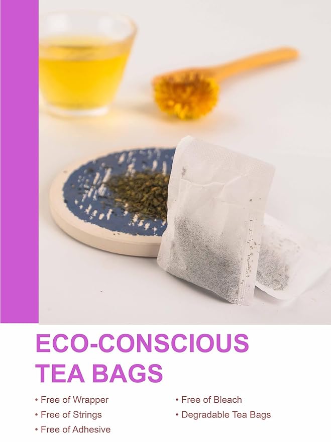 TeeLux Fruit Scented Jasmine Green Tea, Brisk Green Tea with Natural Fruity Jasmine Flavor, Pleasant Floral & Fruit Aroma, 100 Count