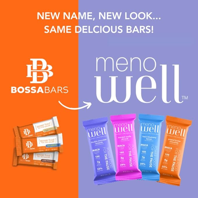 MenoWell Menopause Protein Bars for Women, Weight Management Support, Fresh Blueberry Lemon, 25% Daily Fiber, Plant-Based, 7g of Protein, 1g Added Sugar, 10 Count (Pack of 1)