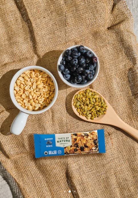 Taste of Nature Organic Snack Bars - Variety Pack - Healthy, Gluten Free, Non GMO, Vegan Snack Bars with Mixed Nuts, Fruits and Seeds - 18 Snack Pack x 40g Each Bar