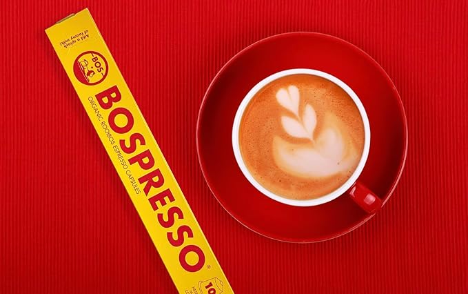 Rooibos Tea Pods - 10 Capsules - Organic & Caffeine Free - BOSpresso Rooibos Espresso Capsule - By BOS