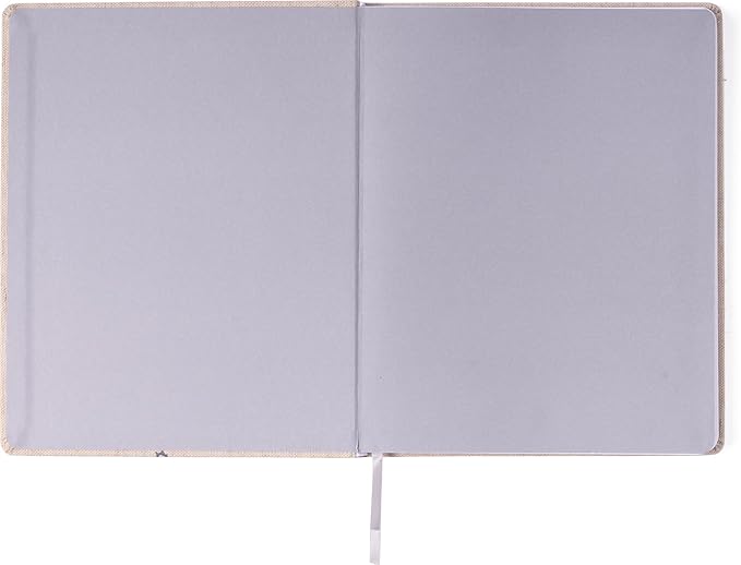 Eccolo Large Lined Journal Notebook, Flexible Cover, Writing Journal, 256 Ruled Ivory Pages, Ribbon Bookmark, Lay Flat, Desk Size for Work or School, Size 8-x-10-Inches, Linen Floral