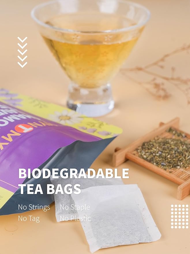 HYNTMYT Chamomile & Lavender Tea, Blend of Chamomile, Lavender, and Lemon Balm, Soothing & Aromatic, Caffeine Free, 120 Count