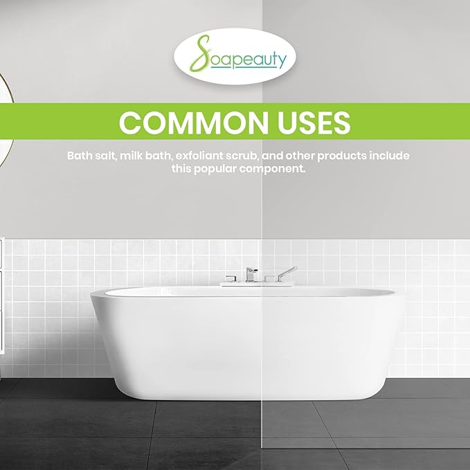 Soapeauty Dendritic Salt Scrub 3 lbs | Premium Fine Salt Grain Body Scrub, Milk Bath, Exfoliants for Relaxation