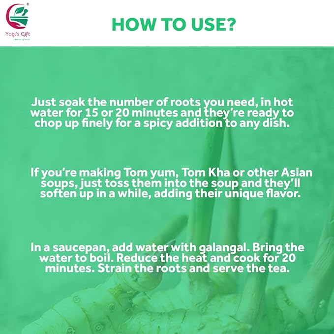 Dried Galangal root 1LB | Whole root (not slices) | Alpinia Galangal | Ads Wonderful Flavour and Aroma to Soups | by Yogiโs Giftยฎ