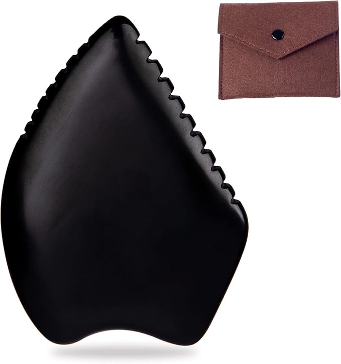 Gua Sha Facial Massage Tools, BianStone Traditional Face & Body Massage Tool, Lymphatic Drainage Face Sculpting Tool, The Newly Upgraded Unique Tooth Edge
