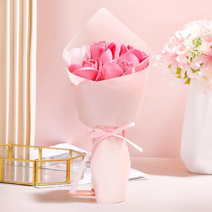 Mothers Day Gifts for Mom, Spa Birthday Gift Baskets for Women Her Wife Girlfriend, with Rose Scented Shower Gel, Body Scrub, Body Lotion, Hand Soap