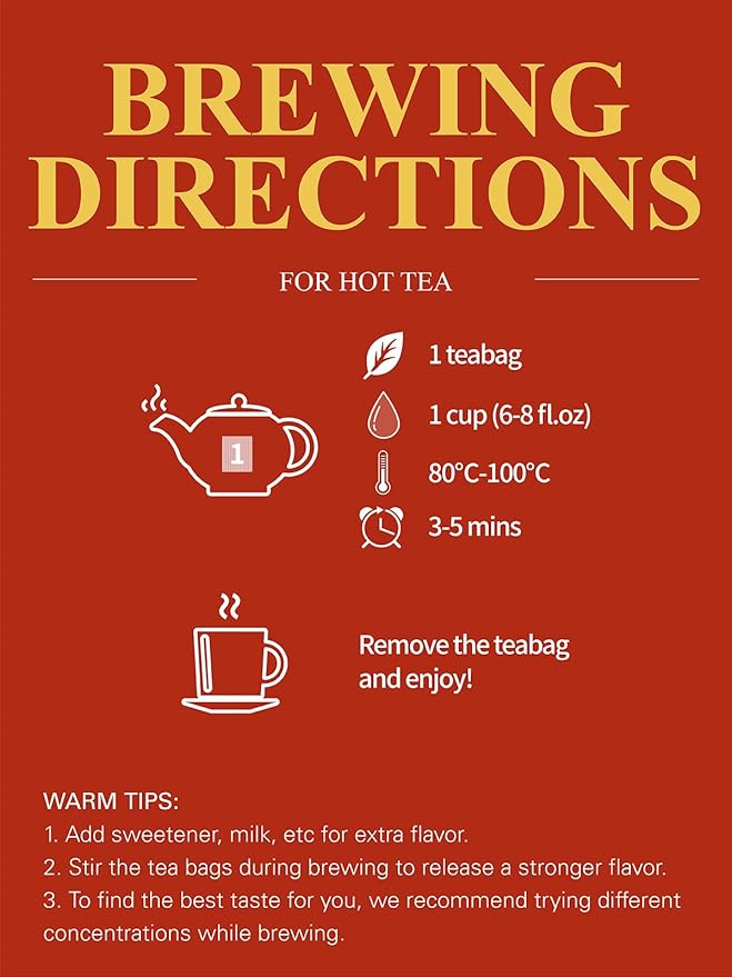 GLDNT Organic Pu-erh Tea Bags, Fermented Yunnan Dark Tea, Bold & Mellow Flavor, Caffeinated, 100 Count