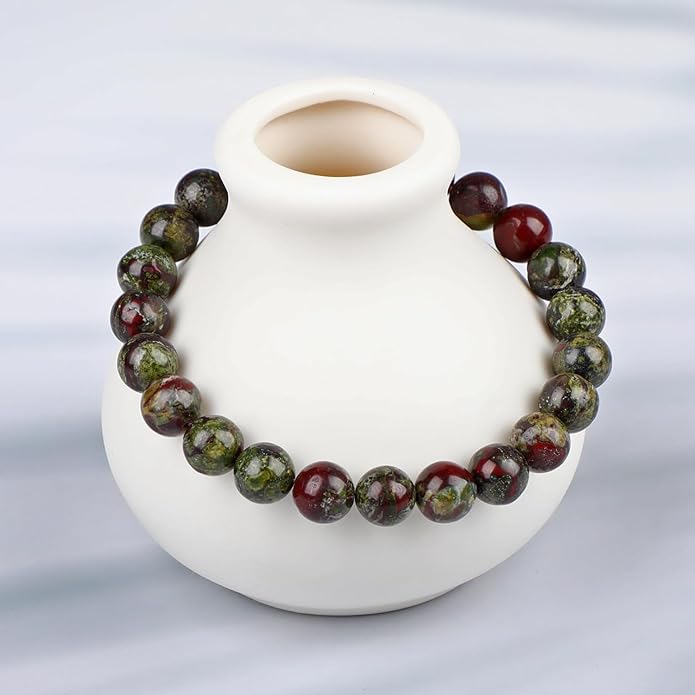 LPBeads Handmade Natural Gemstone Stretch Elastic Bracelet Healing Crystal Round Stone Beads Jewelry Gifts for Women Men