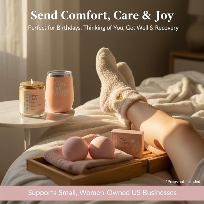 Unboxme Gifts For Women - Birthday Edition | Gift Box For Her | Thinking Of You Gift Basket with Mug, Scented Candle, Bath Bombs, Soap + More | Unique Gift Ideas