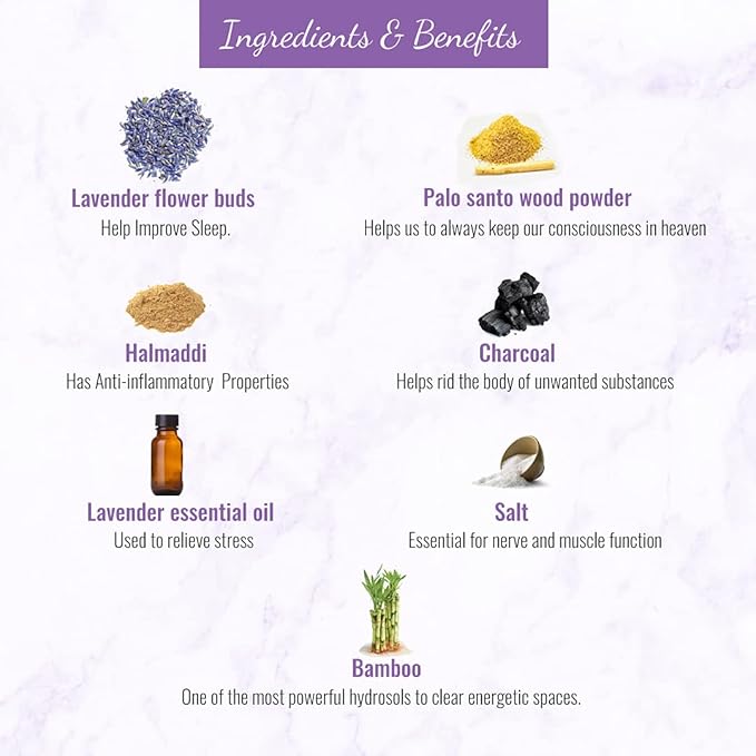 Soul Sticks Aztec Cinnamon Resin Incense Sticks, 90 Hrs Burn Time – 100% Natural, Hand-Rolled & Slow-Burning 6 Pcs| Artisan Blend for Yoga, Meditation, Relaxation, Aromatherapy (Lavender)