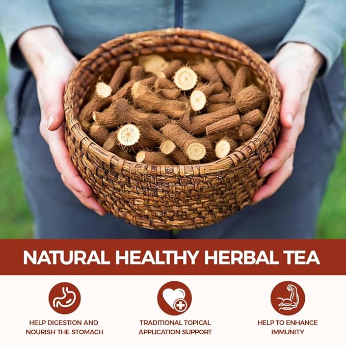 WOTIHA-Natural Burdock root tea 150g.75 Herbal Tea Bags.Non-GMO • Additive-Free • Caffeine-Free • Sugar-Free • Vegan