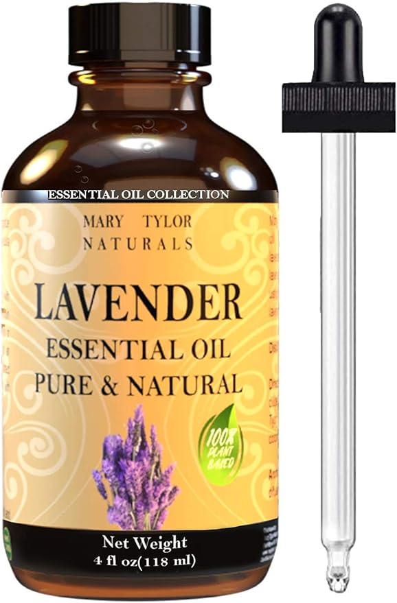 Lavender Essential Oil (4 oz) Premium Therapeutic Grade, 100% Pure and Natural, Perfect for Aromatherapy, Diffuser, DIY by Mary Tylor Naturals