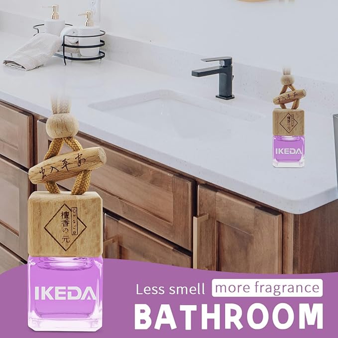 Car Air Freshener | Square Hanging Car Scent with Vent Clip Bottle | Long Lasting Fragrance | Essential Oil Diffuser | Odor Eliminator Deodorizer (Square-Cliff Path)