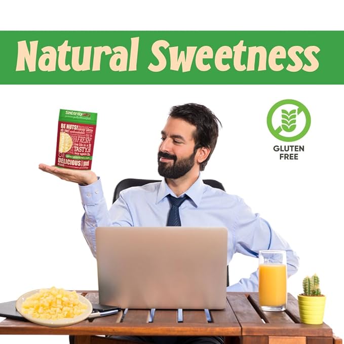 Sincerely Nuts Diced Pineapple (3 LB)-The Perfect Healthy Snack - Vegan, Gluten-Free and Kosher Superfood - Dried Fruit for Yogurts, Trail Mix, and More-Tasty Cooking Staple for Your Favorite Dishes